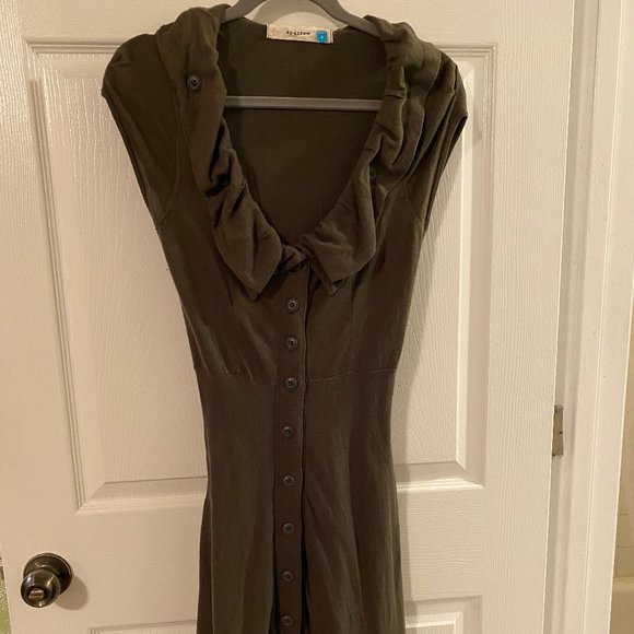 EUC Anthropologie Moth Green Knit Dress S - Picture 4 of 7